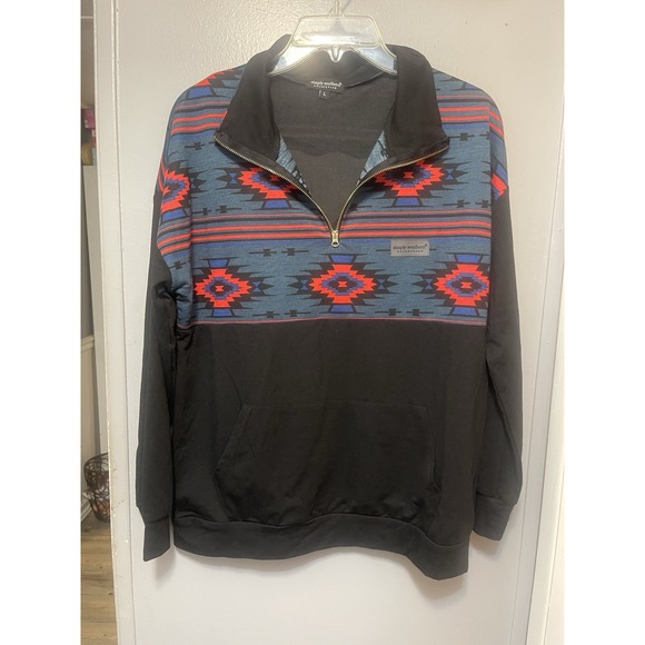 Simply southern collection black with gold sequin bear women's large pullover - Picture 1 of 4